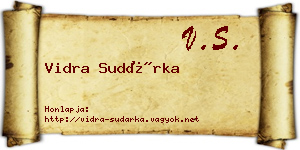 Vidra Sudárka névjegykártya